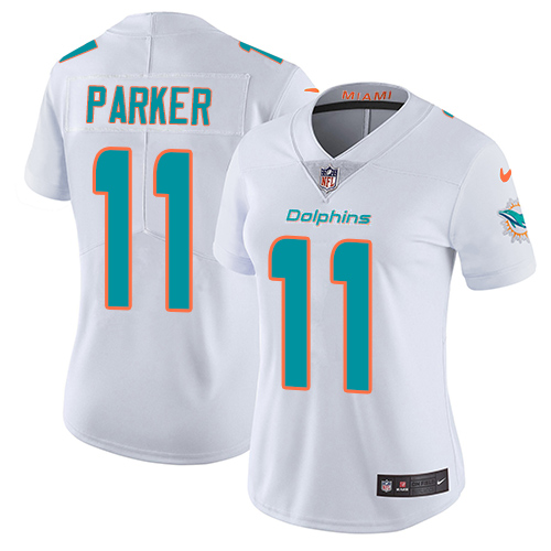 Nike Miami Dolphins 11 DeVante Parker White Women Stitched NFL Vapor Untouchable Limited Jersey